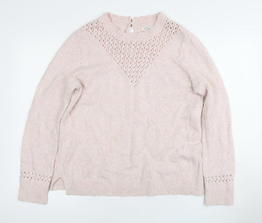 Fat Face Women’s Pink Knit Pullover Jumper Size 14
