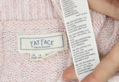 Fat Face Women’s Pink Knit Pullover Jumper Size 14