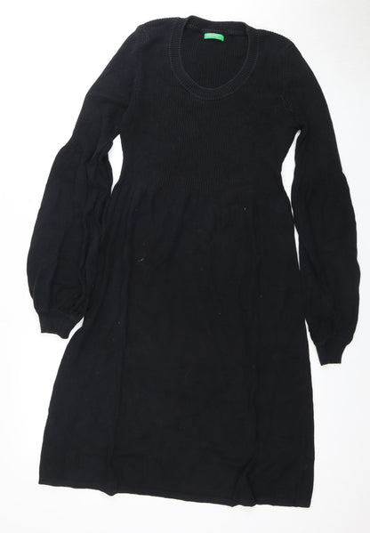 United Colors of Benetton Women's Black Dress, M