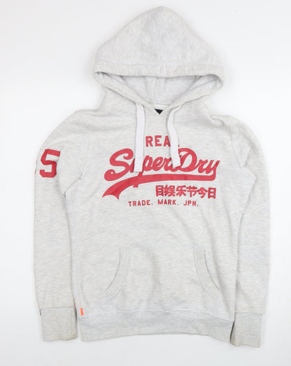 Womens UK Size 8 Superdry Grey Pullover Hoodie