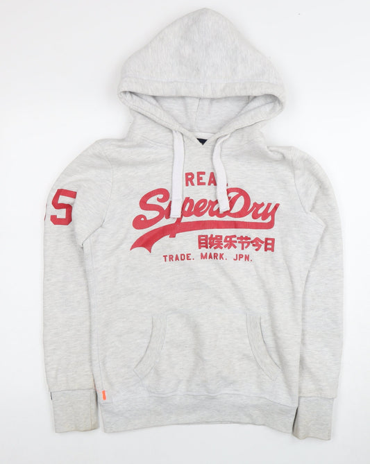 Superdry Women’s Grey Pullover Hoodie Size 8