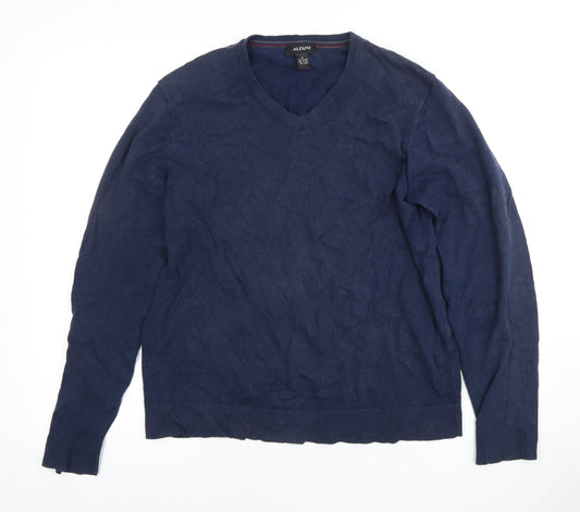 Alfani Men's Blue V-Neck Pullover Jumper, Size S