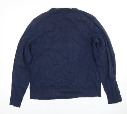 Alfani Men's Blue V-Neck Pullover Jumper, Size S