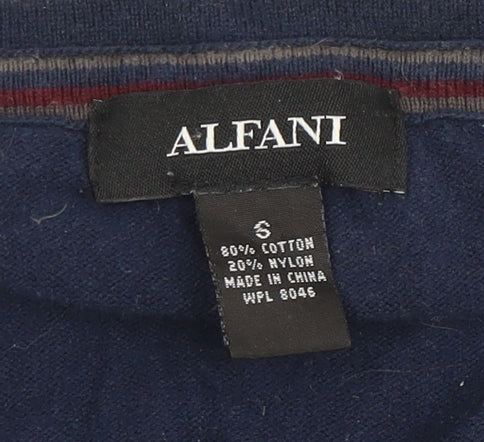 Alfani Men's Blue V-Neck Pullover Jumper, Size S
