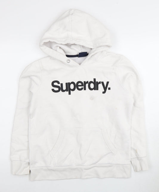 Superdry Women's White Pullover Hoodie Size 12