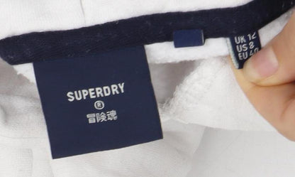 Superdry Women's White Pullover Hoodie Size 12
