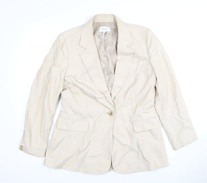 Reiss Women's Beige Suit Jacket Size 12 Business Formal