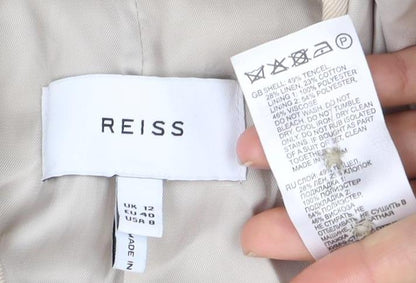 Reiss Women's Beige Suit Jacket Size 12 Business Formal