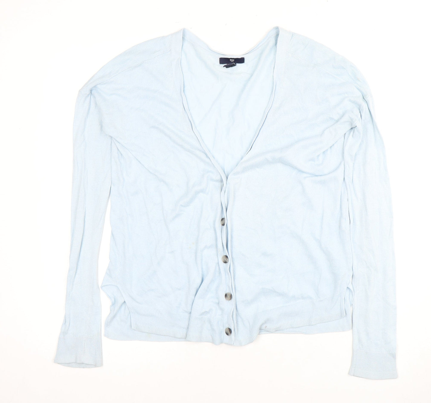 Gap Women's Blue V-Neck Cardigan - Size M