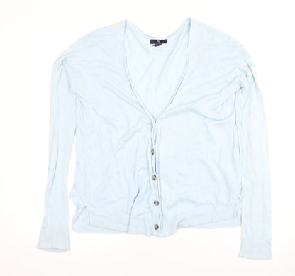 Gap Women's Blue V-Neck Cardigan - Size M