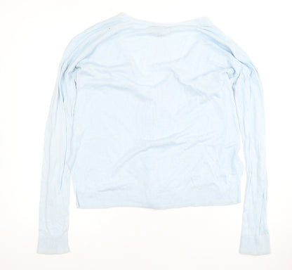 Gap Women's Blue V-Neck Cardigan - Size M