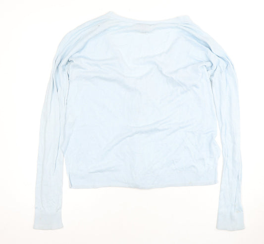 Gap Women's Blue V-Neck Cardigan - Size M