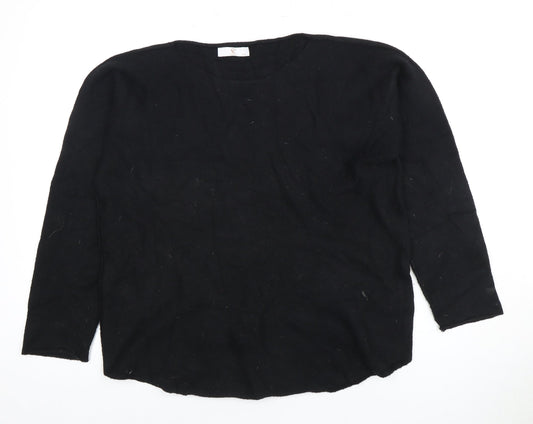 CC Women's Black Jumper L Long Sleeve Viscose Blend
