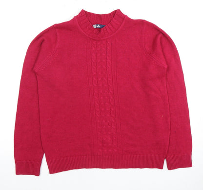 Womens UK Size S Isle Red Pullover Jumper