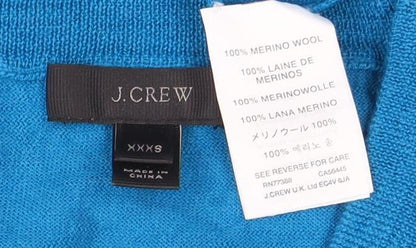 Womens UK Size 2XS J.CREW Blue Pullover Jumper