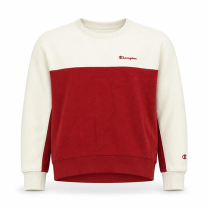 Champion Boys Red Ivory Colourblock Sweatshirt M