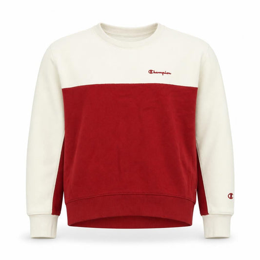 Champion Boys Red Ivory Colourblock Sweatshirt M