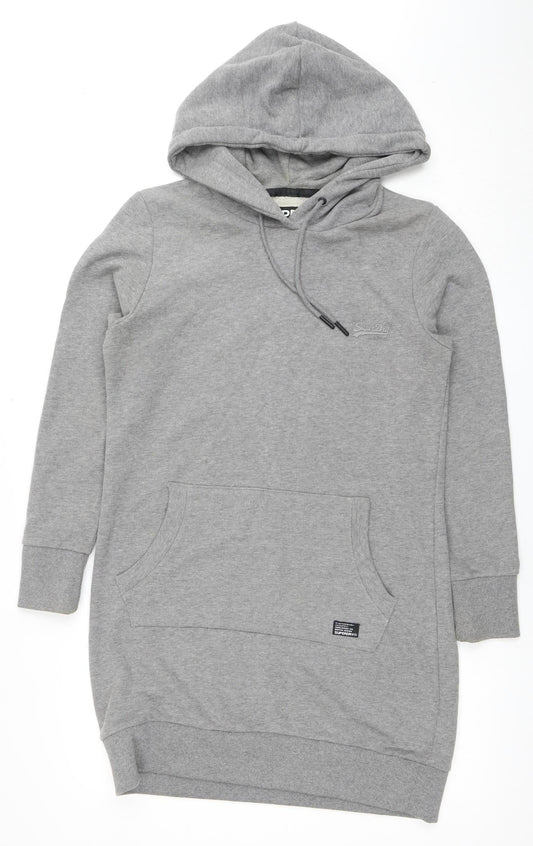 Superdry Grey Women's Pullover Hoodie Size 16 for Casual Wear