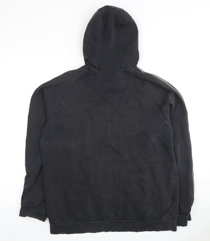 Adidas Men's Black Pullover Hoodie L Logo Graphic