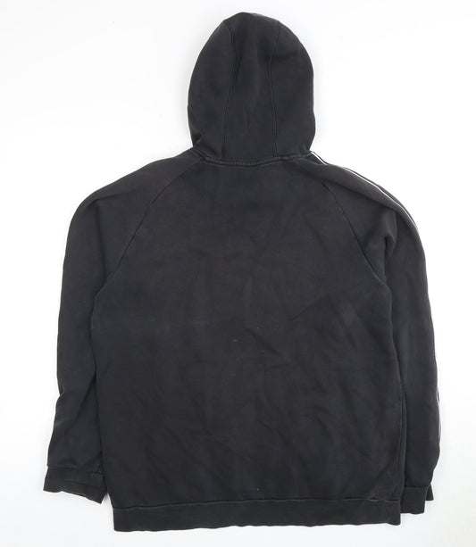 Adidas Men's Black Pullover Hoodie L Logo Graphic
