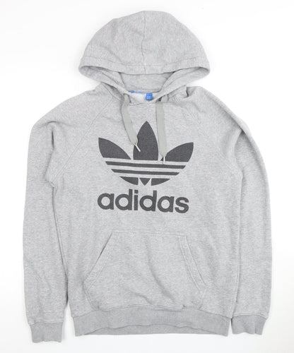 Mens UK Size S adidas Grey Pullover Hoodie