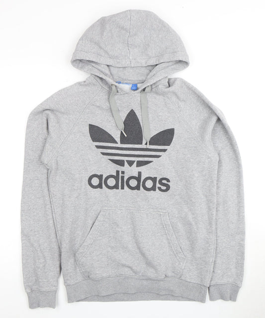Mens UK Size S adidas Grey Pullover Hoodie