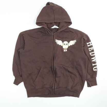 H&M Boys Brown Full Zip Harry Potter Hoodie, Size 10 Years
