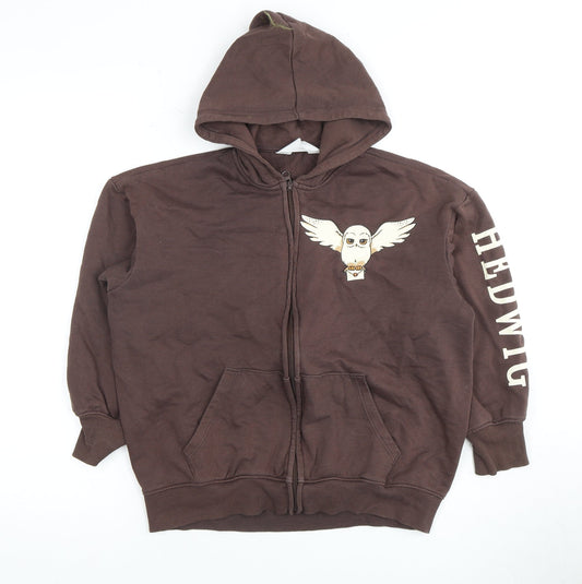 H&M Boys Brown Full Zip Harry Potter Hoodie, Size 10 Years