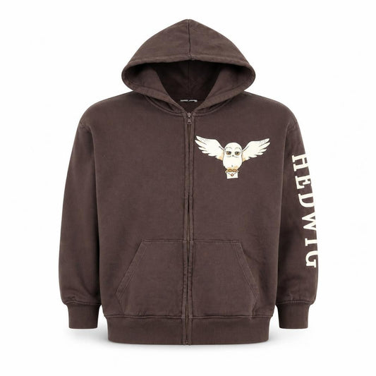 H&M Boys Brown Full Zip Harry Potter Hoodie, Size 10 Years