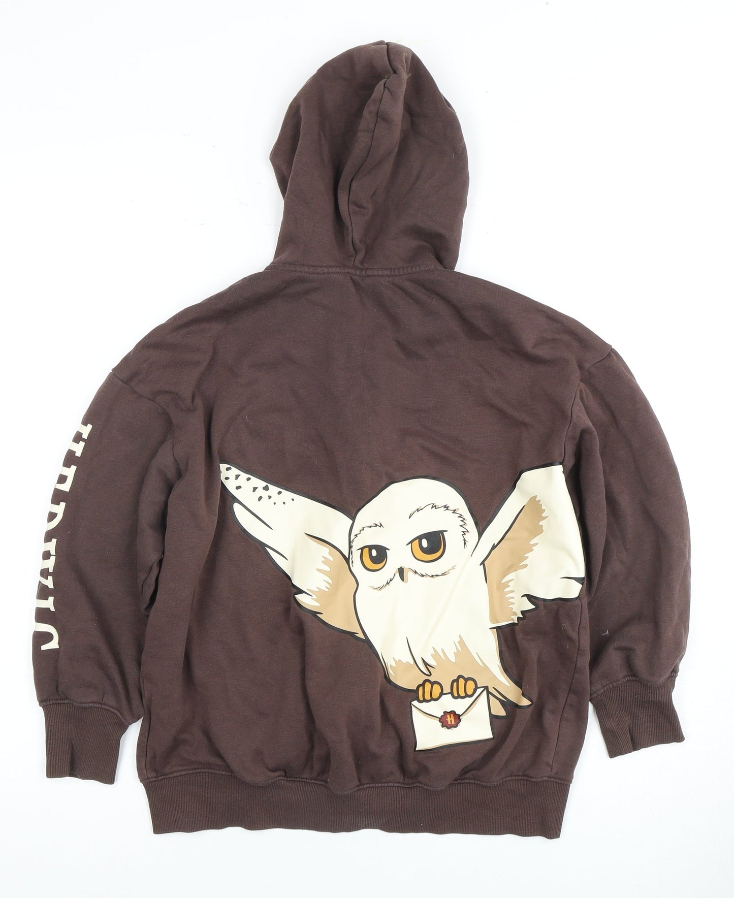 H&M Boys Brown Full Zip Harry Potter Hoodie, Size 10 Years