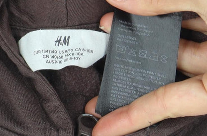 H&M Boys Brown Full Zip Harry Potter Hoodie, Size 10 Years