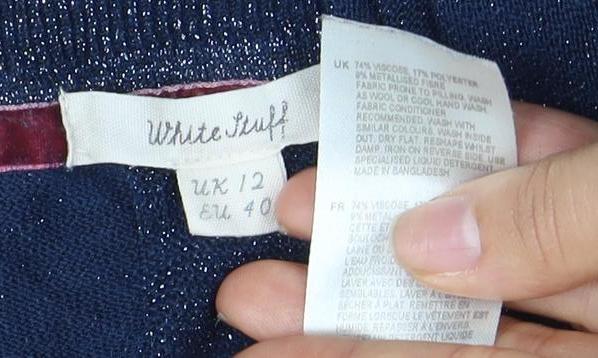 Womens UK Size 12 White Stuff Blue Pullover Jumper