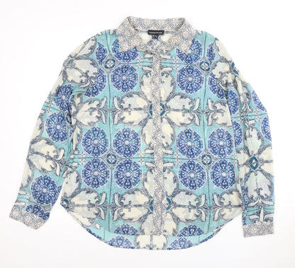 Womens UK Size 12 Warehouse Multicoloured Basic Blouse