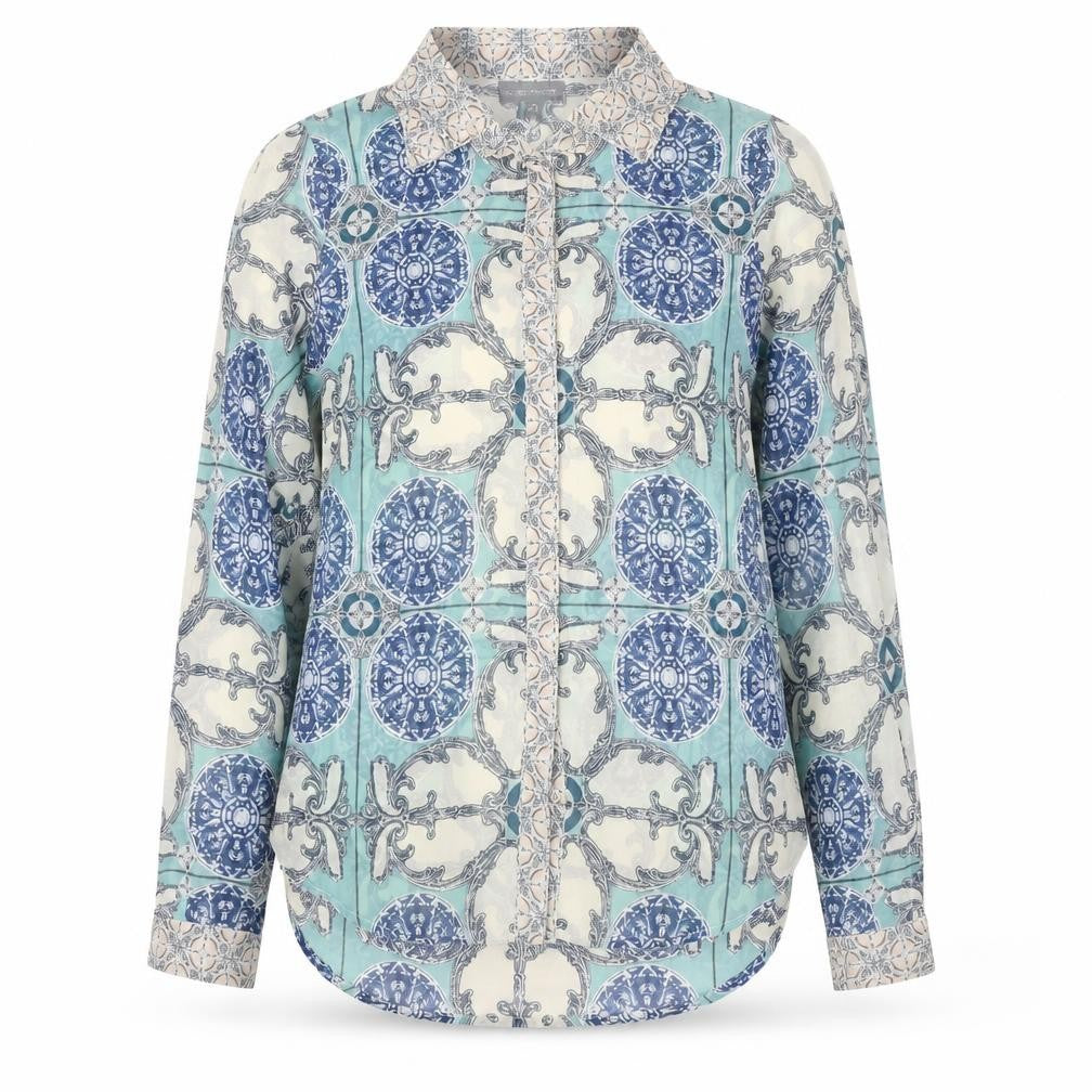 Womens UK Size 12 Warehouse Multicoloured Basic Blouse