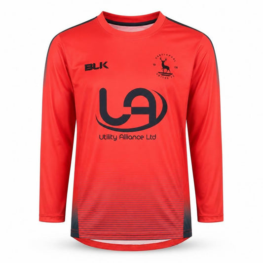 Front view of BLK boys’ red football jersey - 11 years