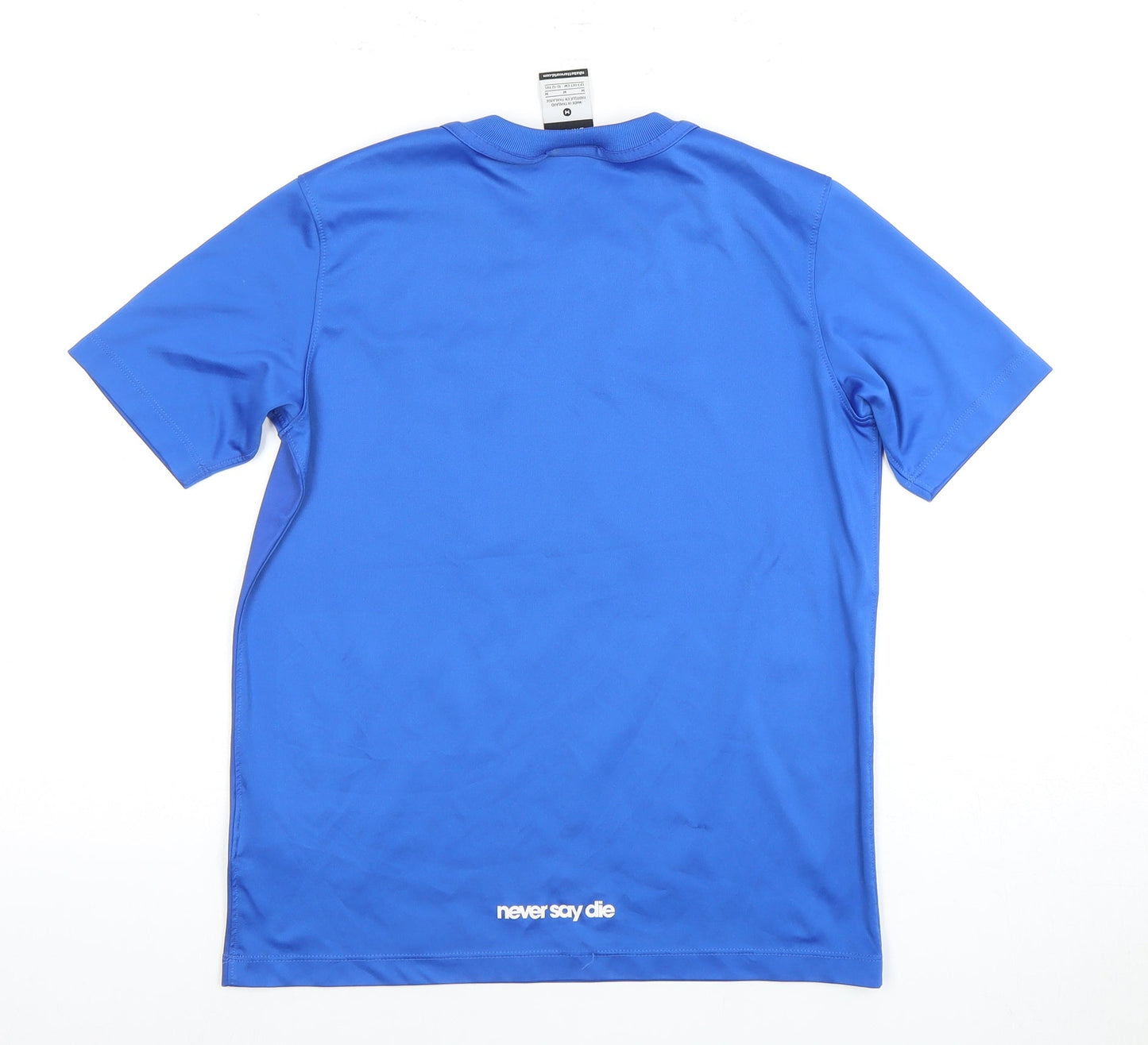 Nike Boys Blue Football Jersey M Moisture Wicking Short Sleeve