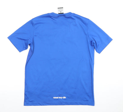 Nike Boys Blue Football Jersey M Moisture Wicking Short Sleeve