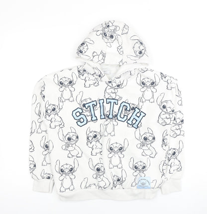 George Boys White Stitch Hoodie 9-10 Years Pullover