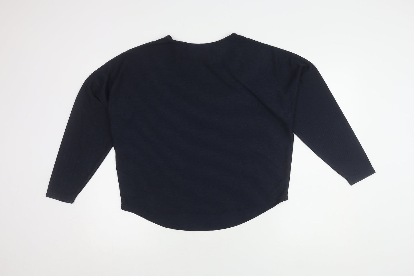 b.young Women's Blue Long Sleeve Crew Neck Top