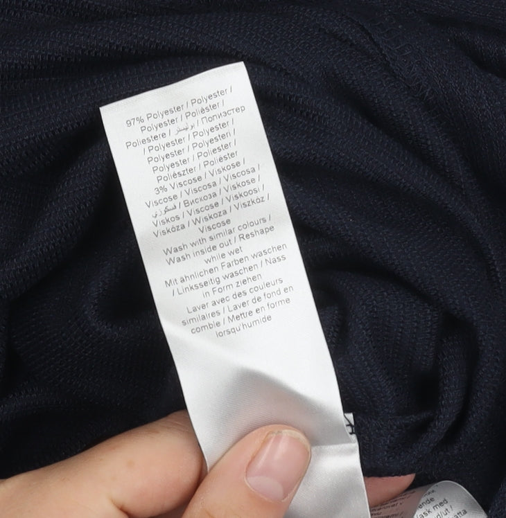 b.young Women's Blue Long Sleeve Crew Neck Top