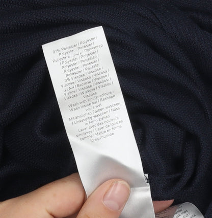 b.young Women's Blue Long Sleeve Crew Neck Top