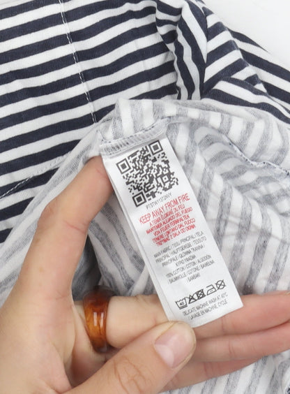 Peter Storm Women's Blue Striped T-Shirt Size 12