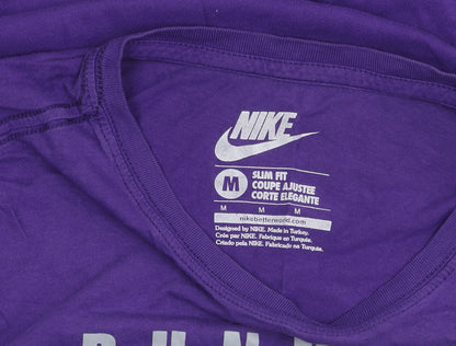 Nike Unisex Purple Slim Fit T-Shirt M