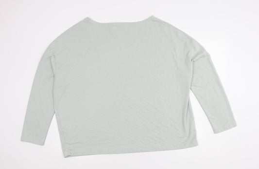 AllSaints Women's Grey 3/4 Sleeve Boat Neck Top