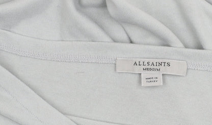 Womens UK Size M AllSaints Grey Basic T-Shirt