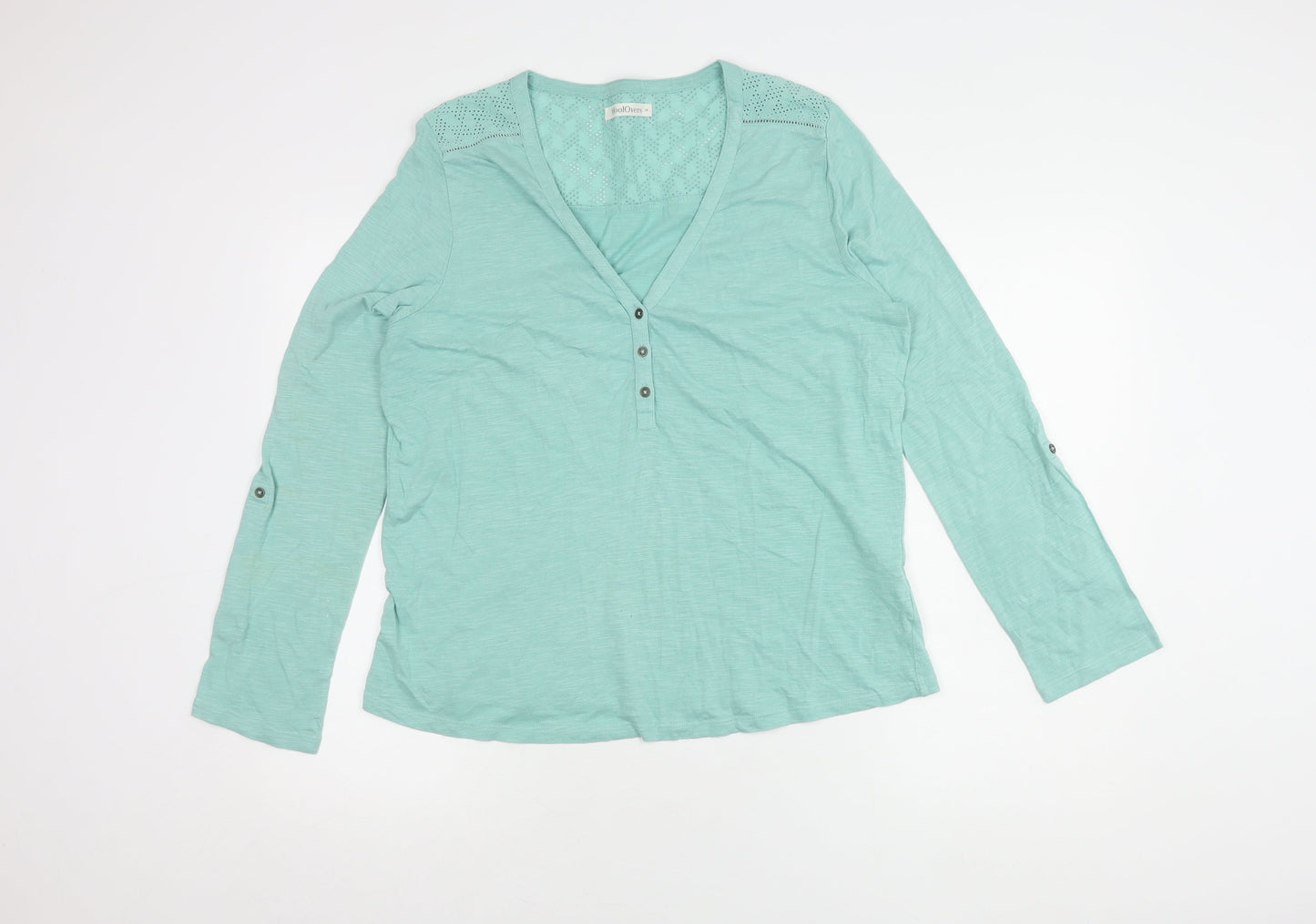 Womens UK Size M Woolovers Blue Basic Blouse