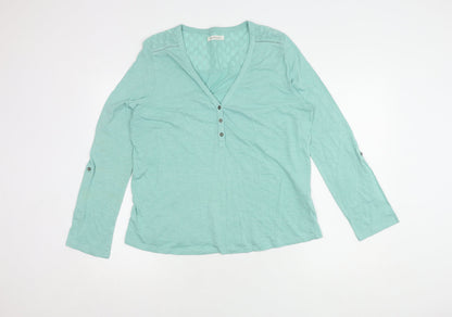 Womens UK Size M Woolovers Blue Basic Blouse