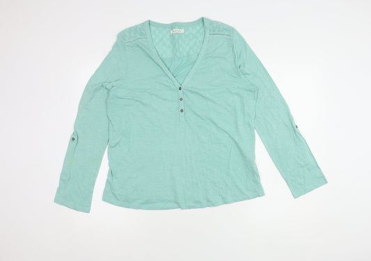Womens UK Size M Woolovers Blue Basic Blouse