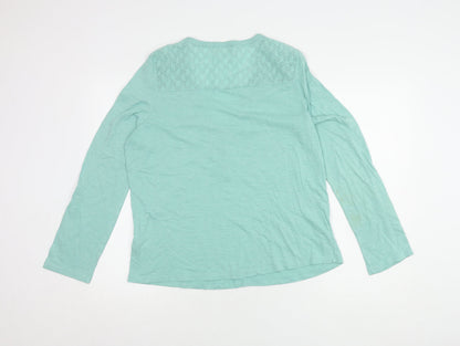 Womens UK Size M Woolovers Blue Basic Blouse