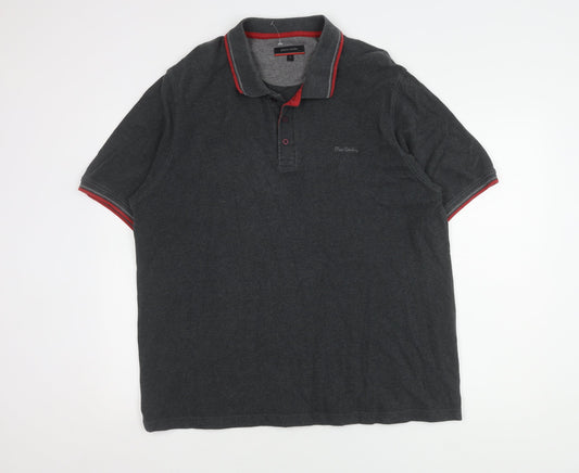 Pierre Cardin Men's Grey Polo L